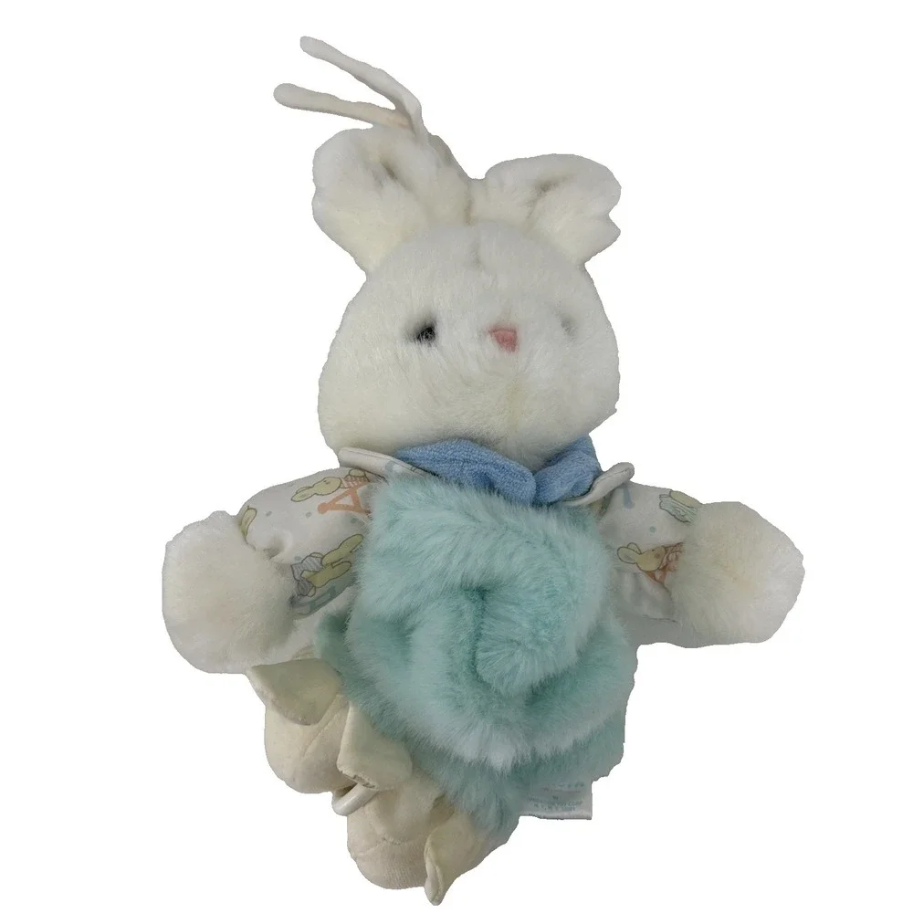 Vintage‎ Carters Prestige Bunny Plush Musical Pull Toy Pastel Blue WORKS!